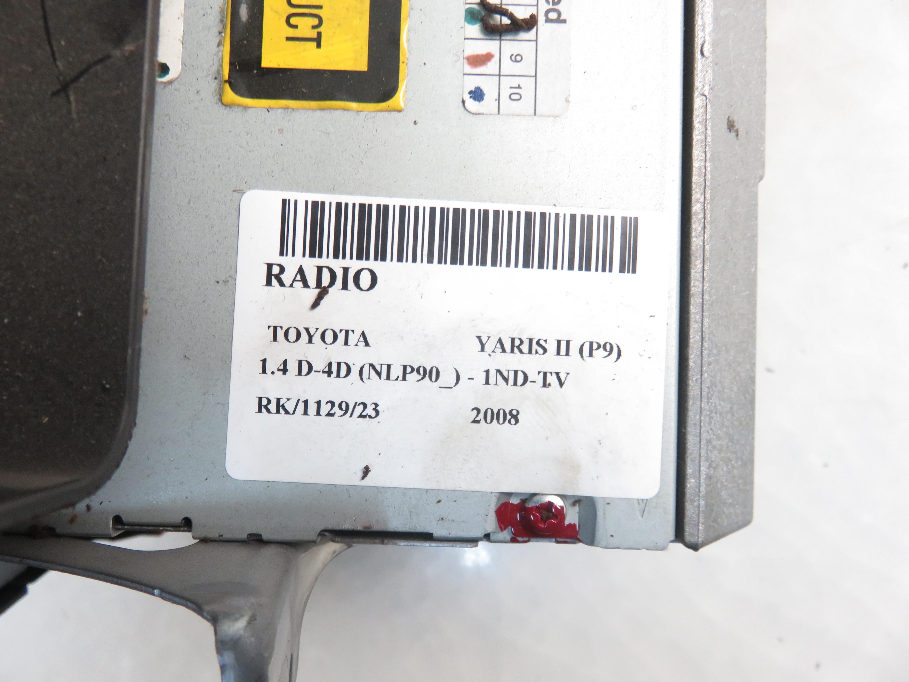 TOYOTA Yaris 2 generation (2005-2012) Автомагнитола без навигации 861200D120 23855686