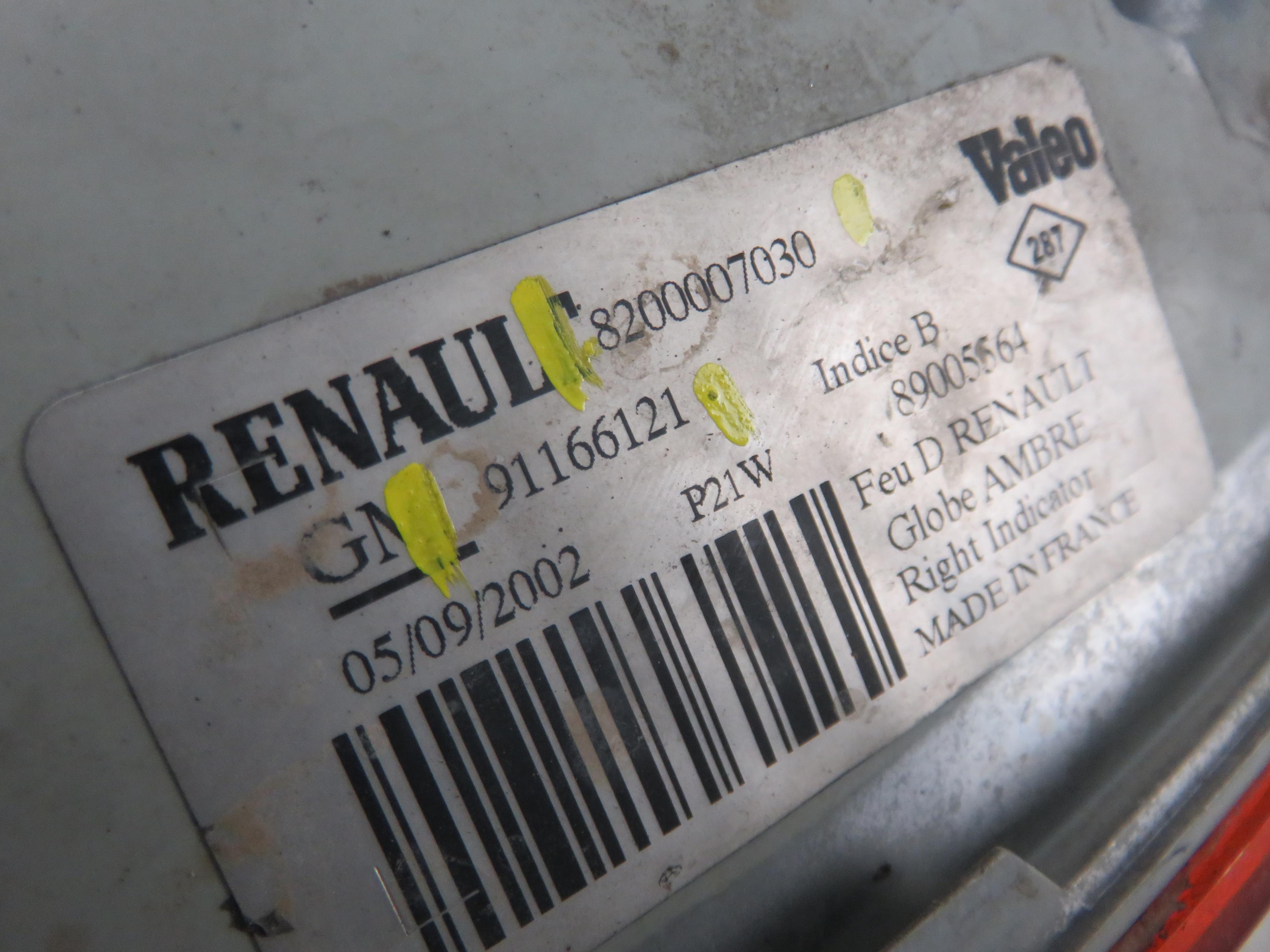 RENAULT Trafic 2 generation (2001-2015) Priekinis dešinys posūkio žibintas 8200007030, 91166121 24349231