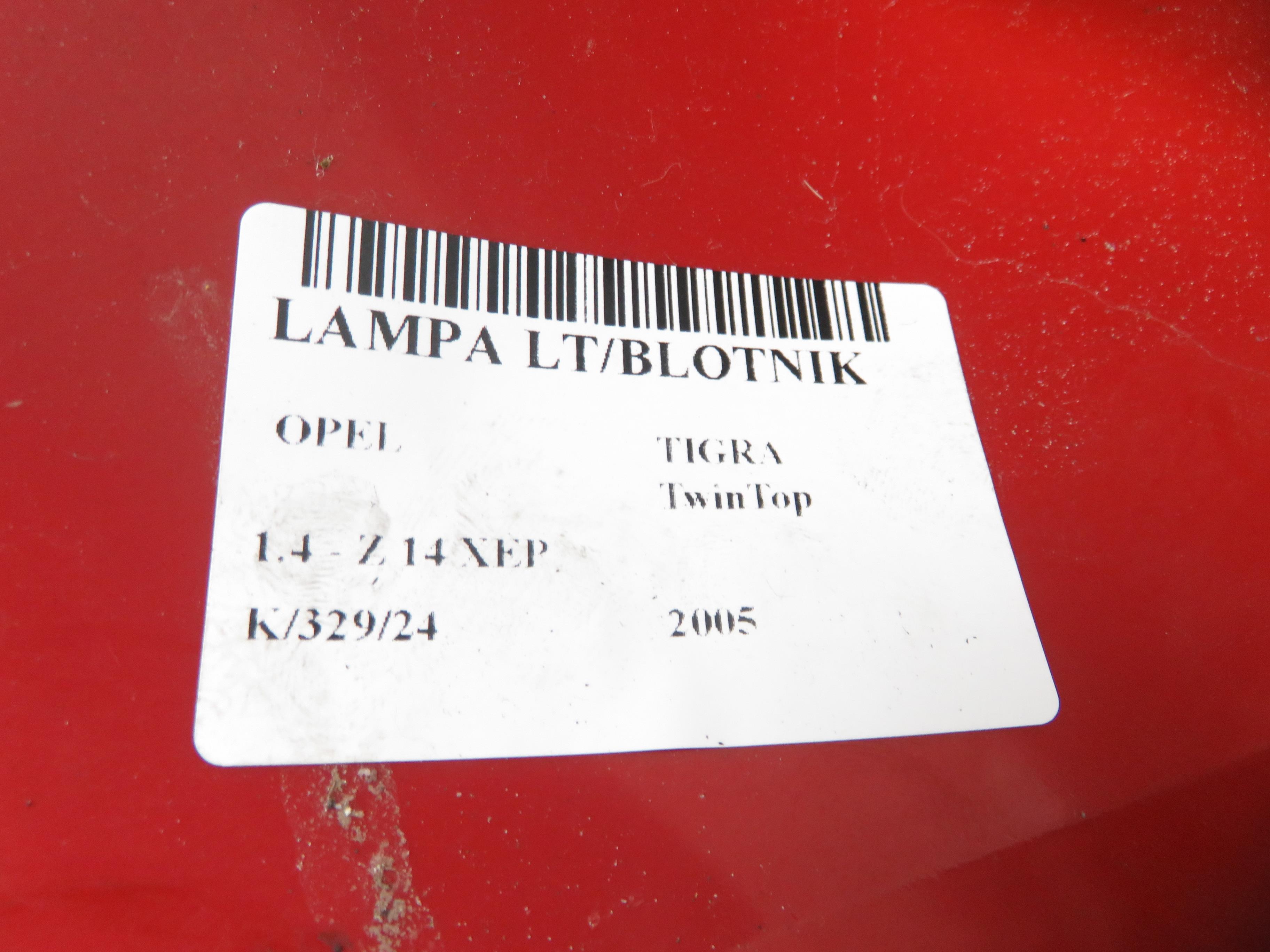 OPEL Tigra 2 generation (2004-2009) Rear Left Taillight 24349403