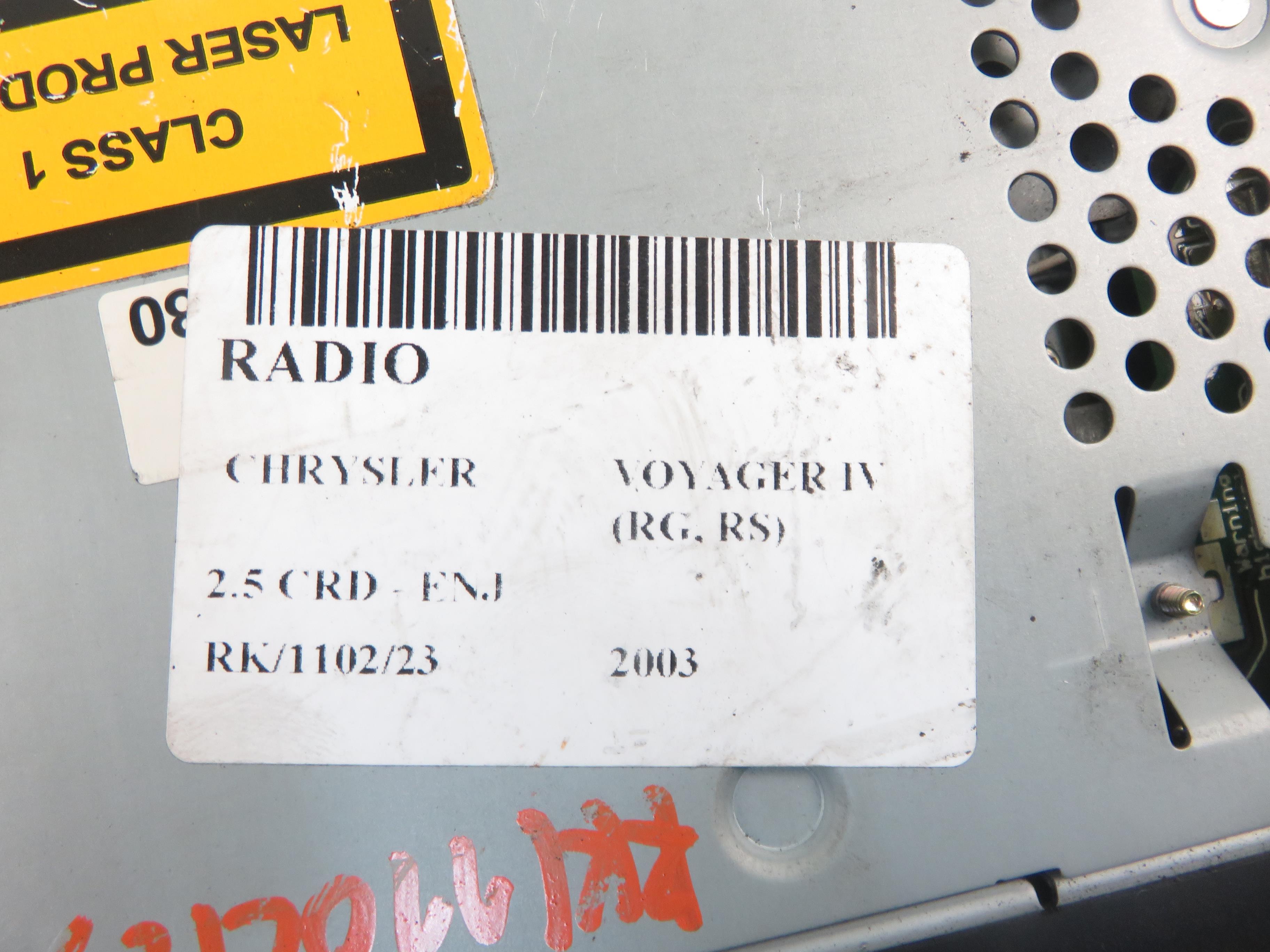 CHRYSLER Voyager 4 generation (2001-2007) Muzikos grotuvas be navigacijos P05064385AF 25301277