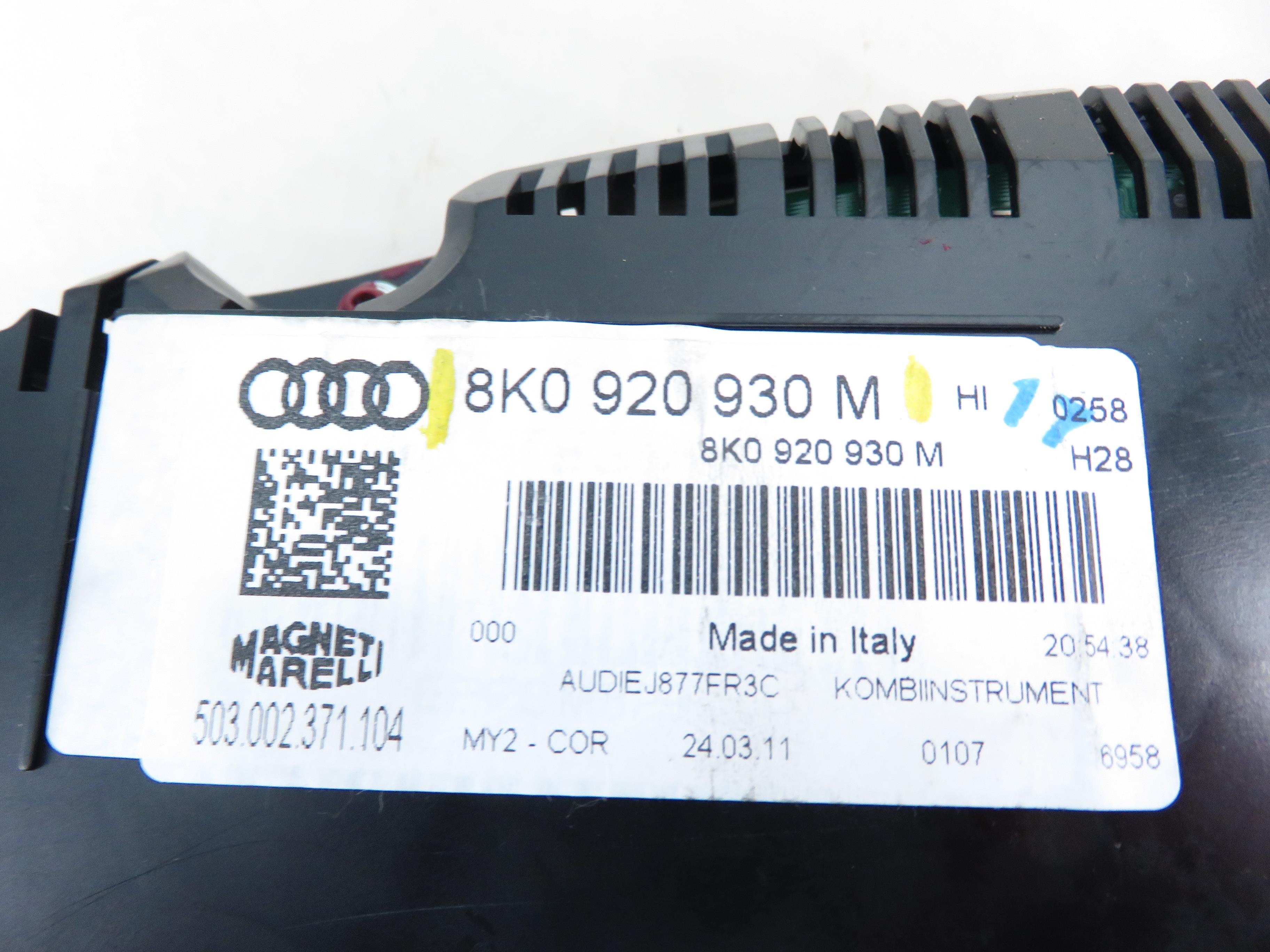 AUDI A4 B8/8K (2011-2016) Spidometras (Prietaisų skydelis) 8K0920930M 24349296