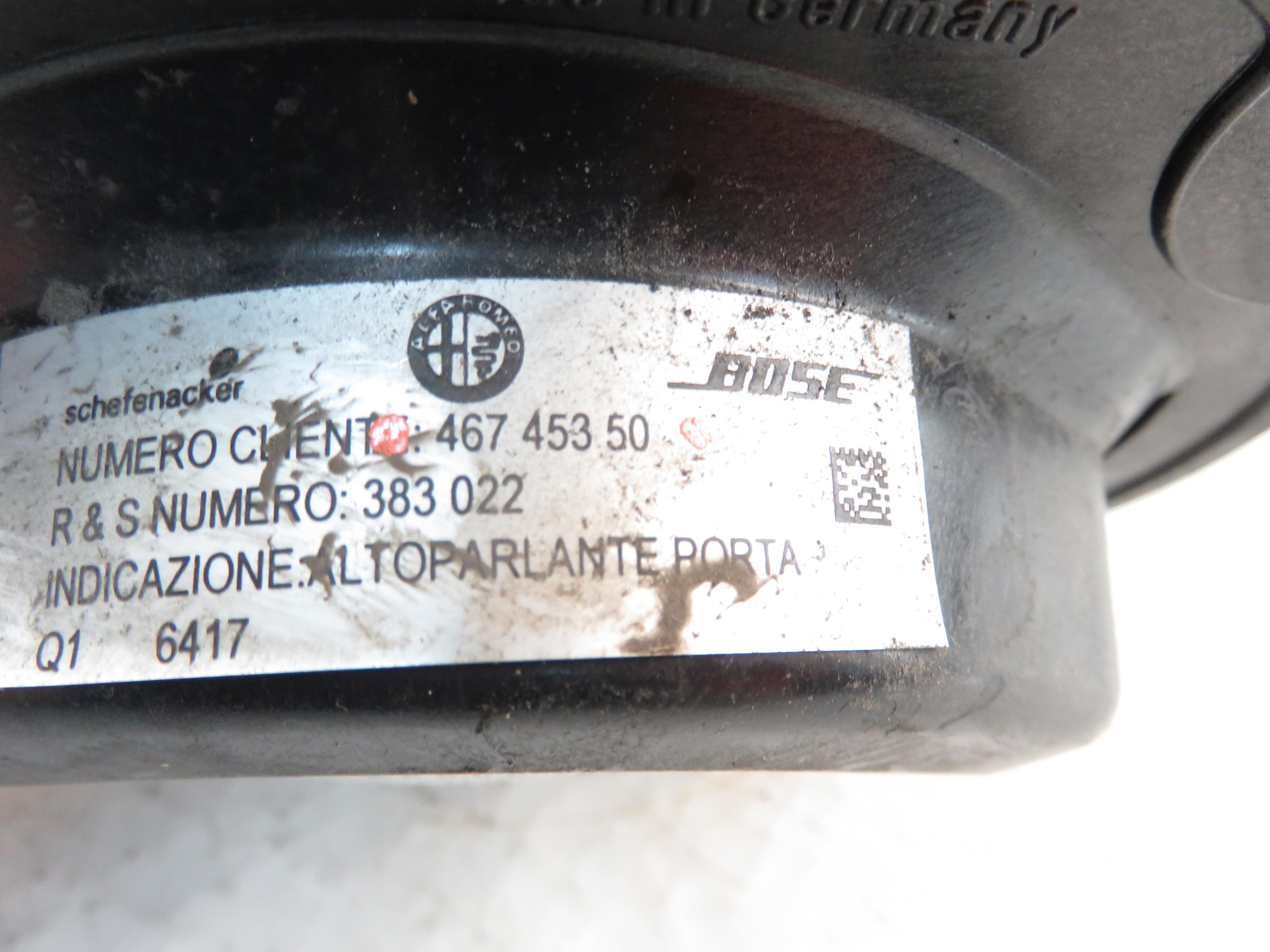 ALFA ROMEO GT 937 (2003-2010) Højre side gulvhøjttaler bashøjttaler 46745350 24670197