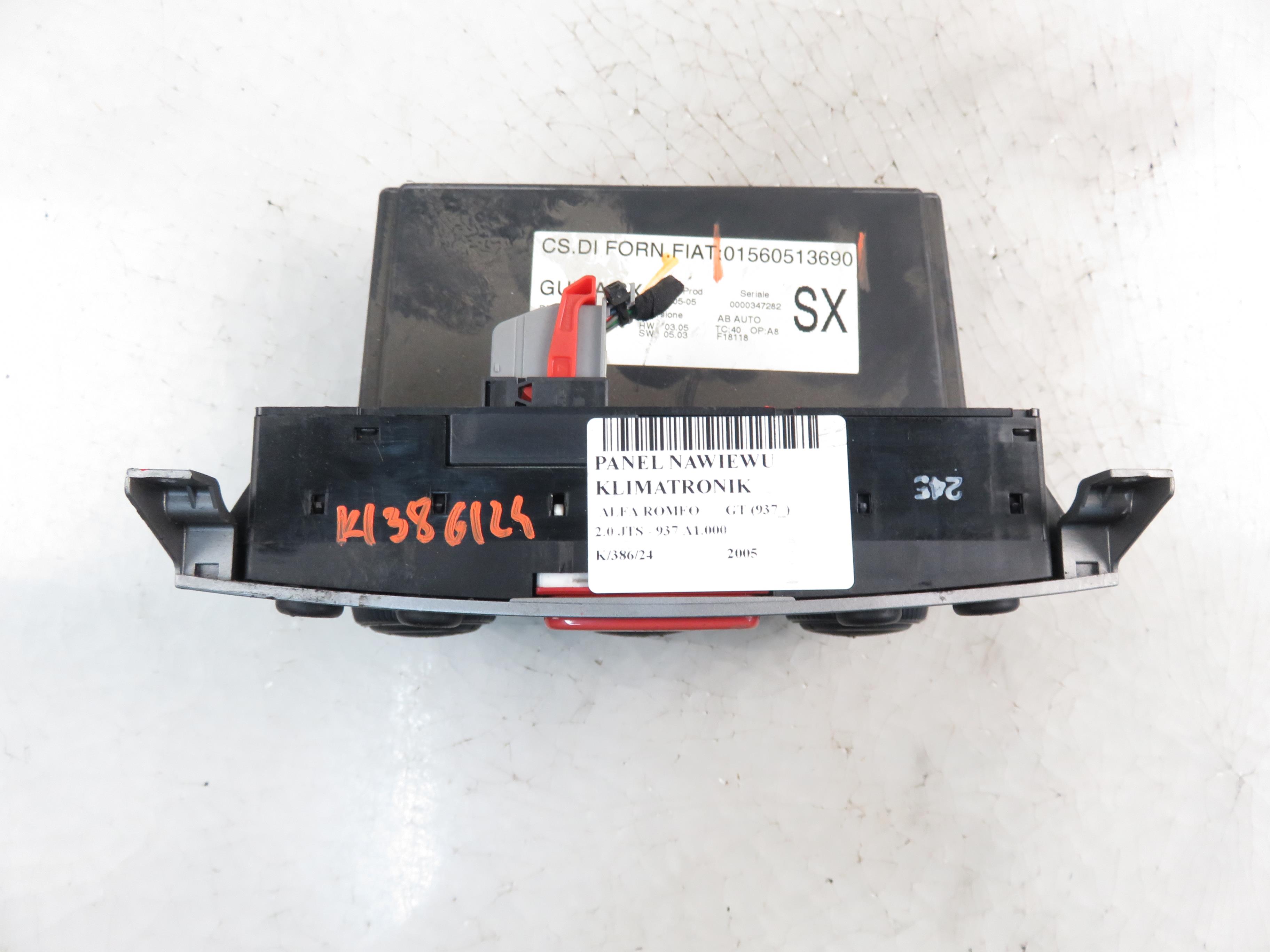 ALFA ROMEO GT 937 (2003-2010) Climate  Control Unit 01560513690 24670367