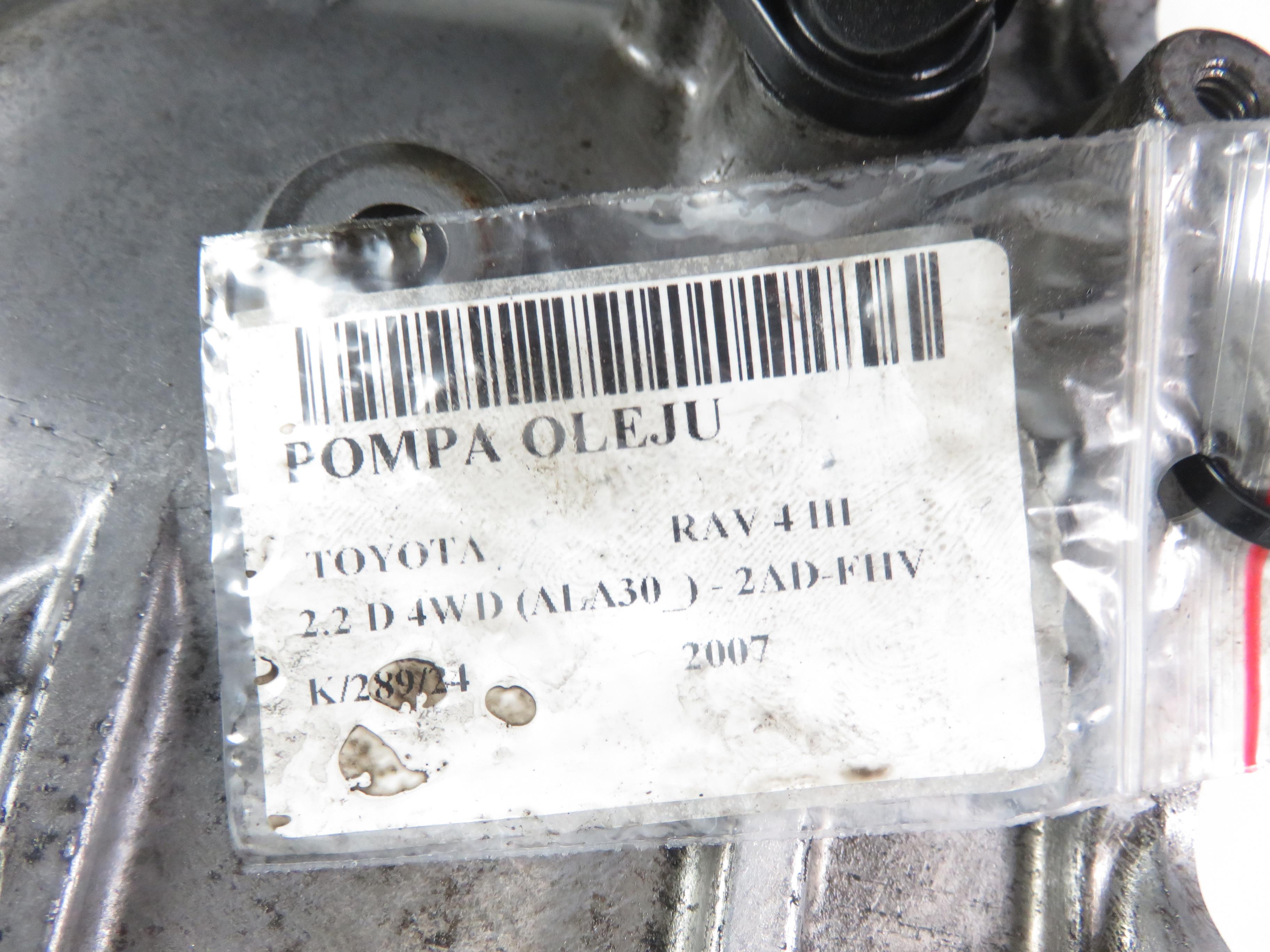 TOYOTA RAV4 3 generation (XA30) (2005-2012) Oil Pump 24818509