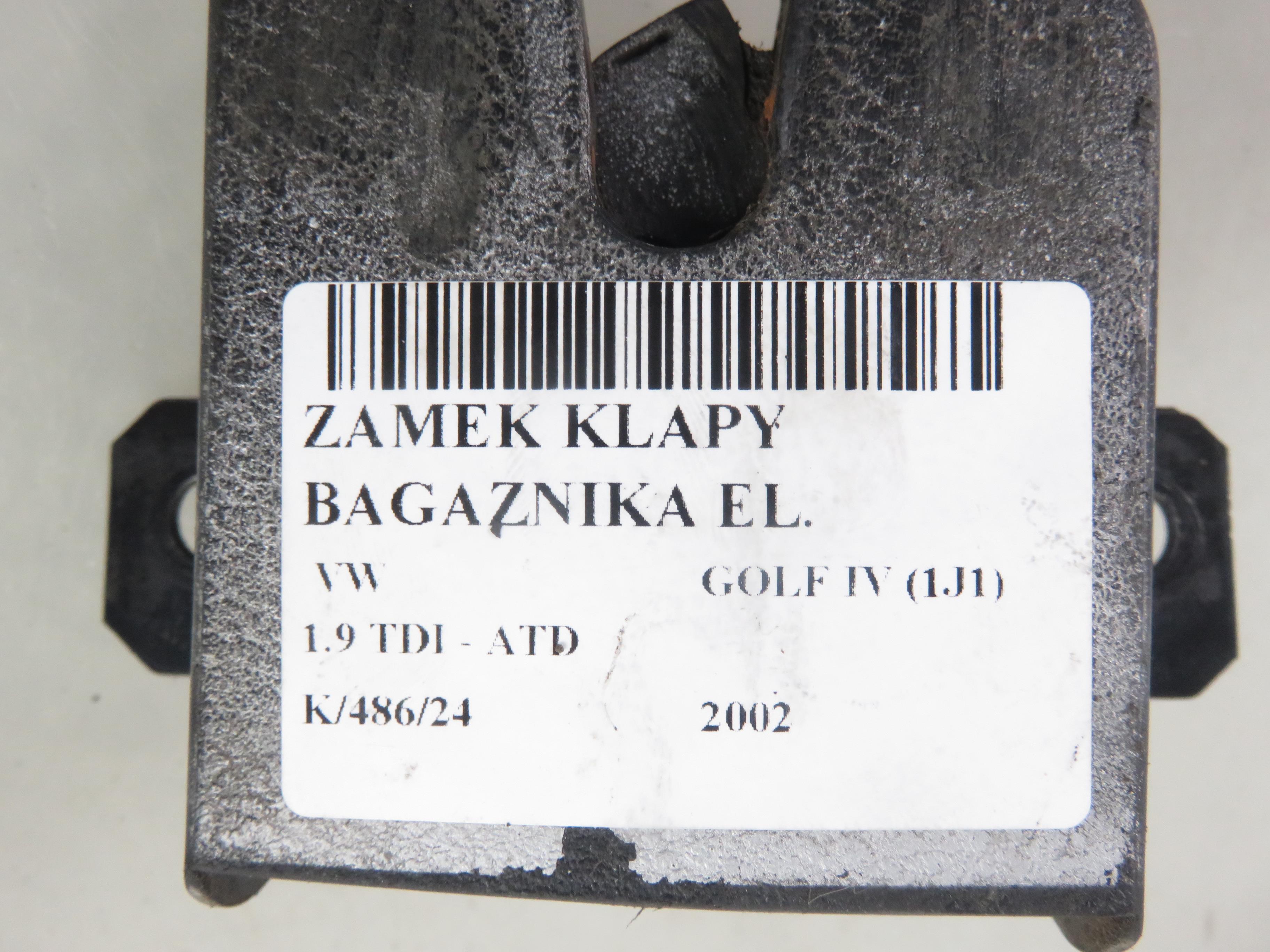 VOLKSWAGEN Golf 4 generation (1997-2006) Galinio dangčio spyna 1J6827505B 24924146