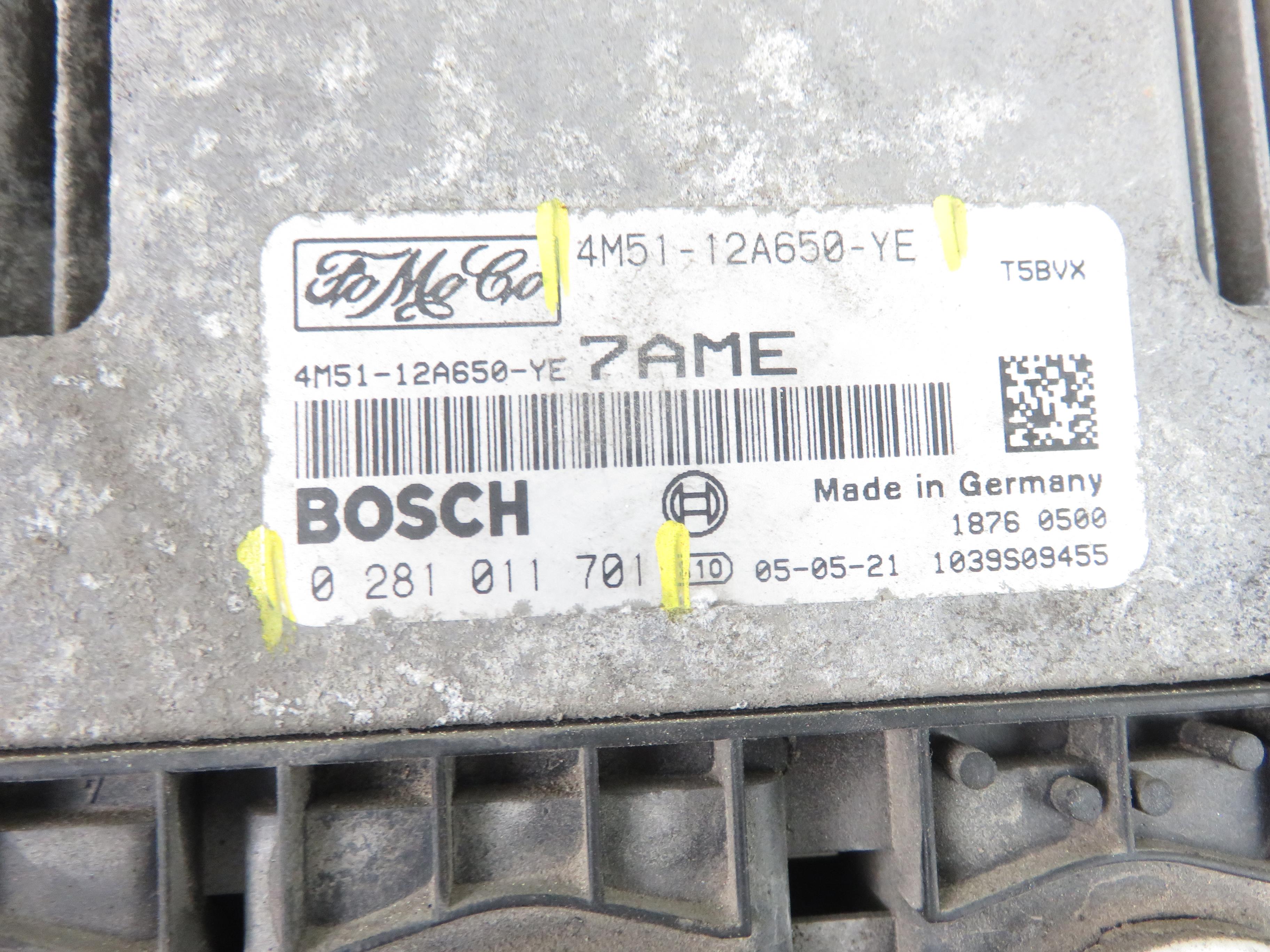 FORD Focus 2 generation (2004-2011) Ohjausyksikkö 4M5112A650YE, 0281011701 25104698