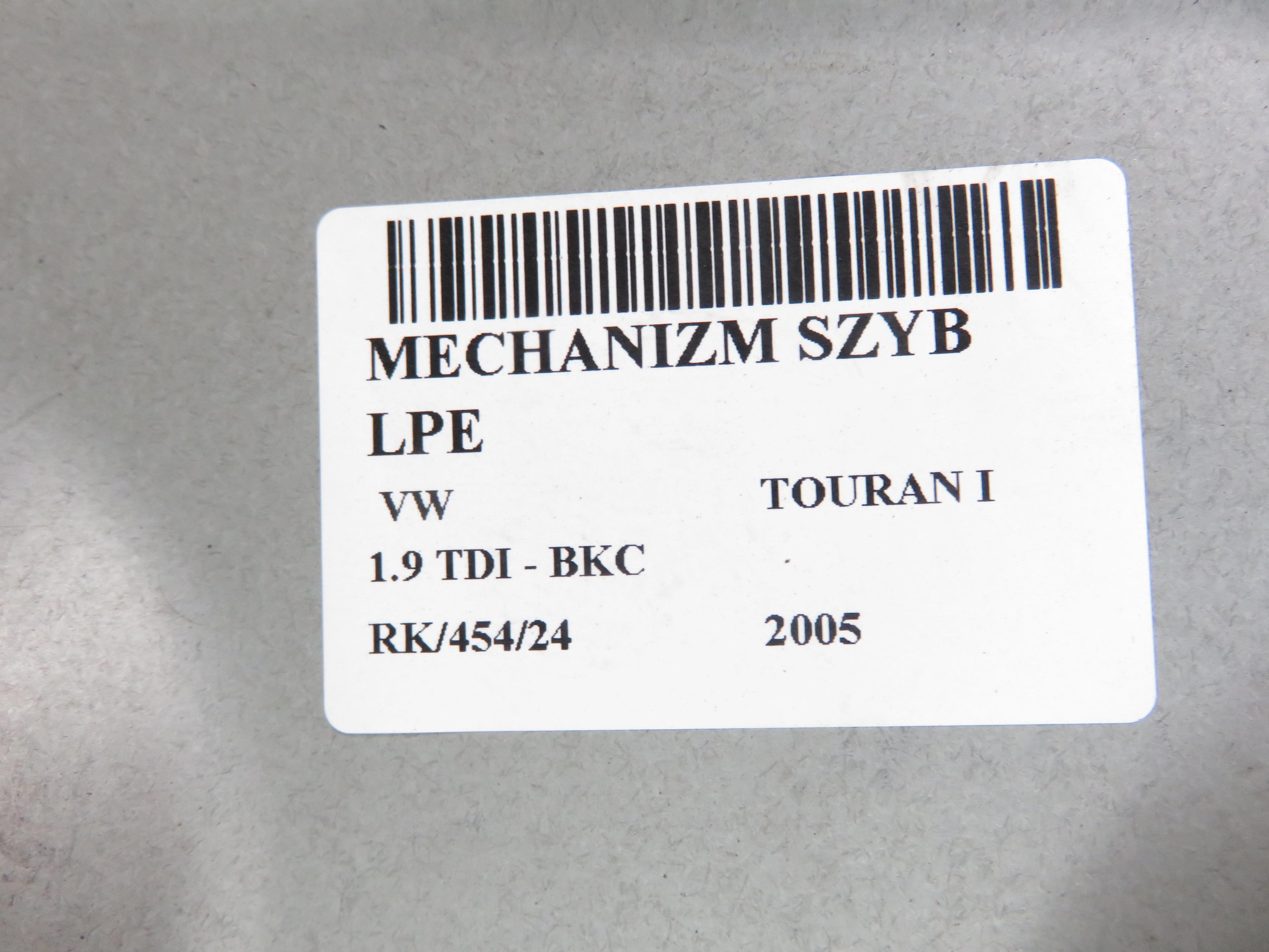 VOLKSWAGEN Touran 1 generation (2003-2015) Стеклоподъемник передней левой двери 1T1837729AE, 1K0959793C, 1T0959701 25301202