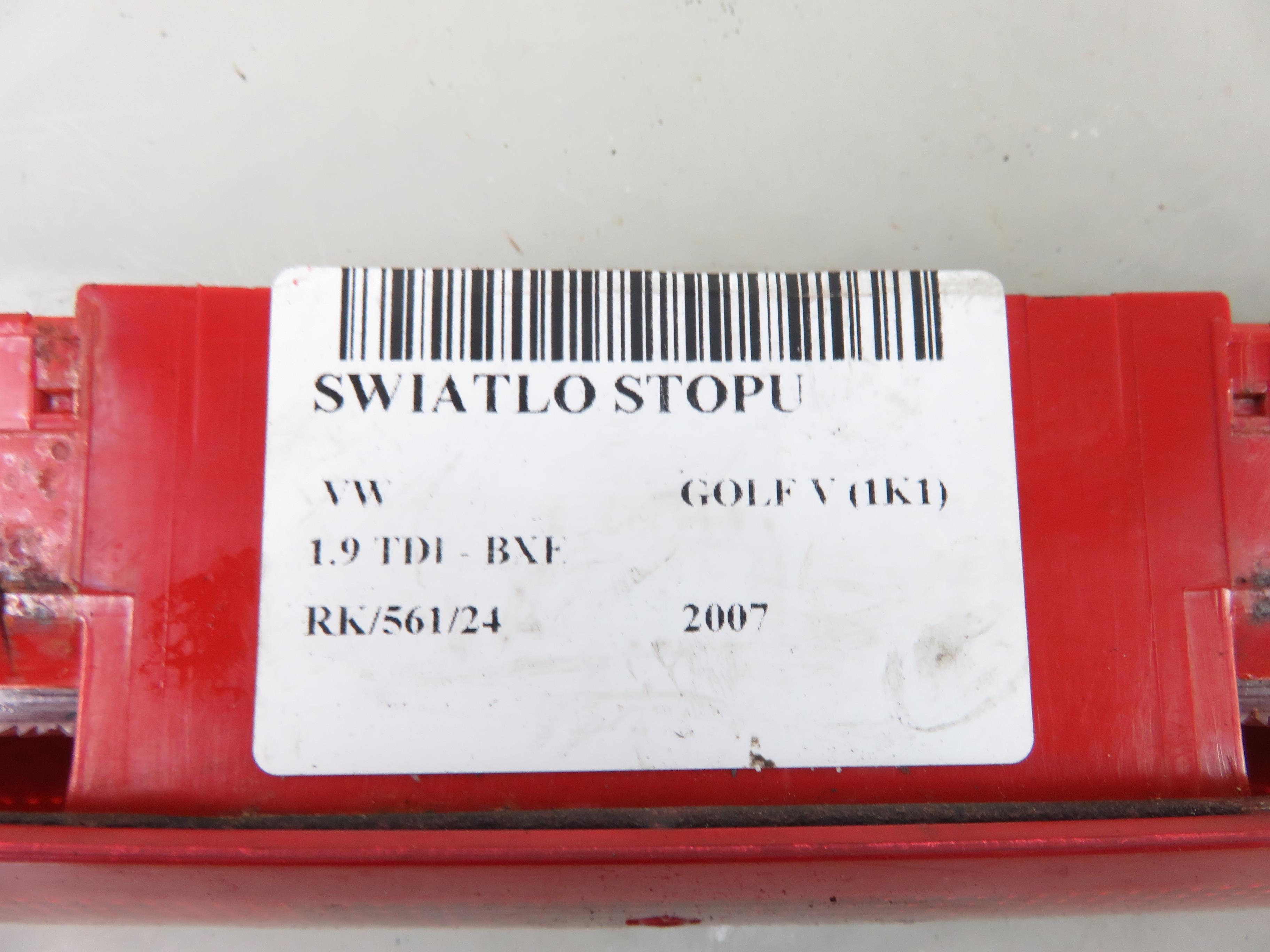 VOLKSWAGEN Golf 5 generation (2003-2009) Takaosan lisäjarruvalo 1K6945097A 25289850