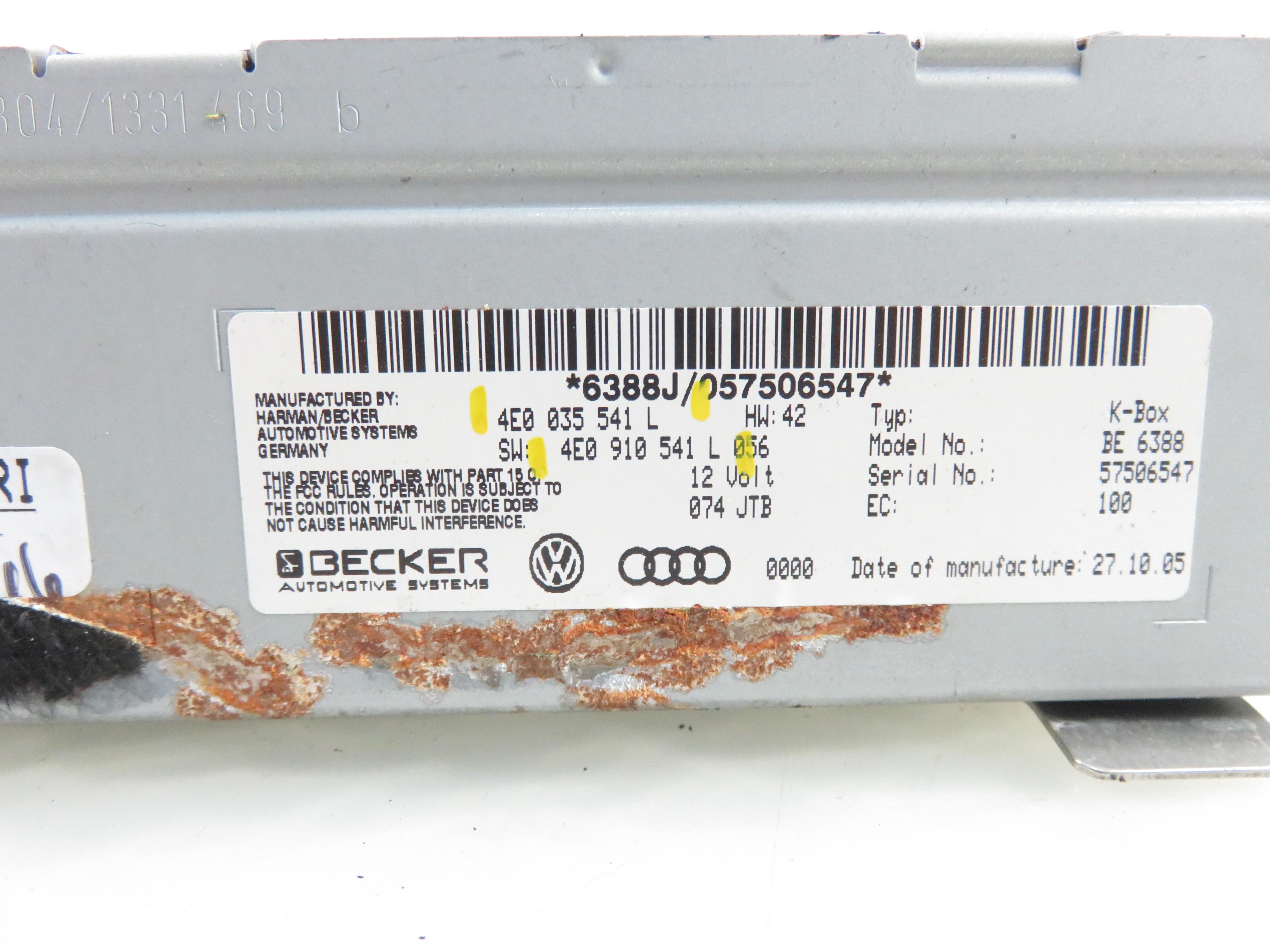 AUDI Q7 4L (2005-2015) Музичний плеєр без GPS 4E0035541L,4E0910541L 25289852