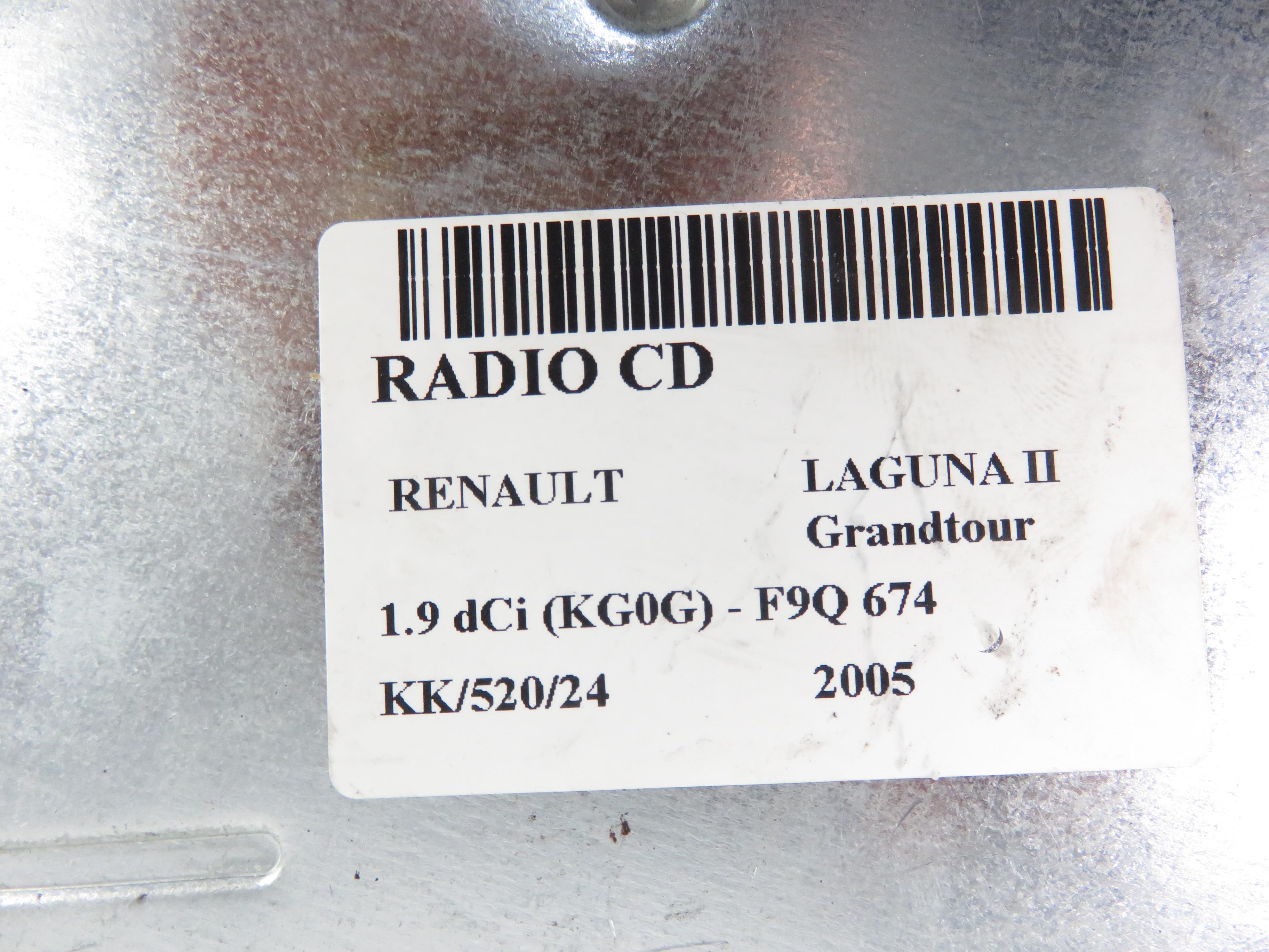 RENAULT Laguna 2 generation (2001-2007) Musiikkisoitin ilman GPS:ää 8200483748T 25341268