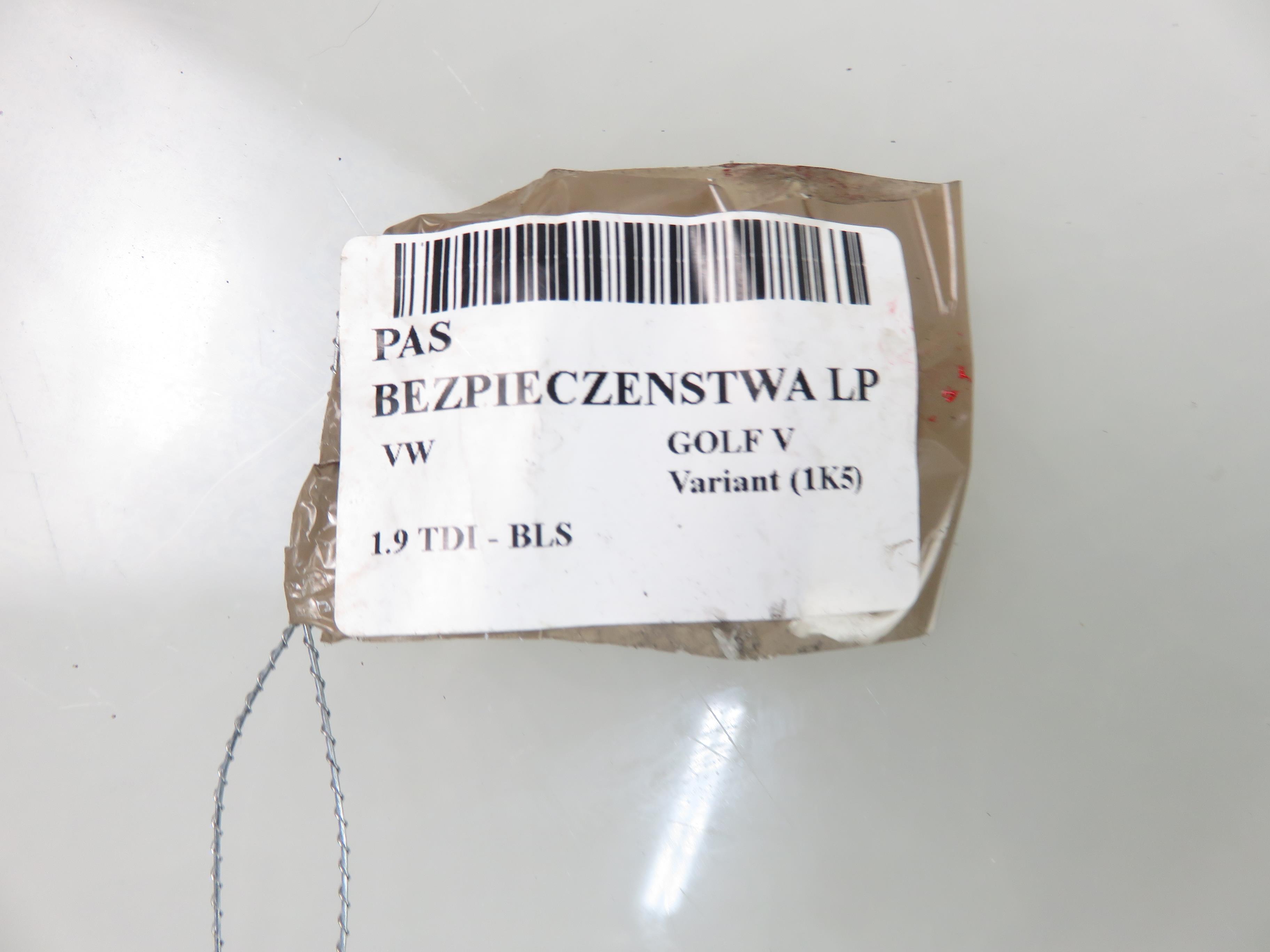 VOLKSWAGEN Golf 6 generation (2008-2015) Priekinis kairys saugos diržas 1K4857705S 25249016