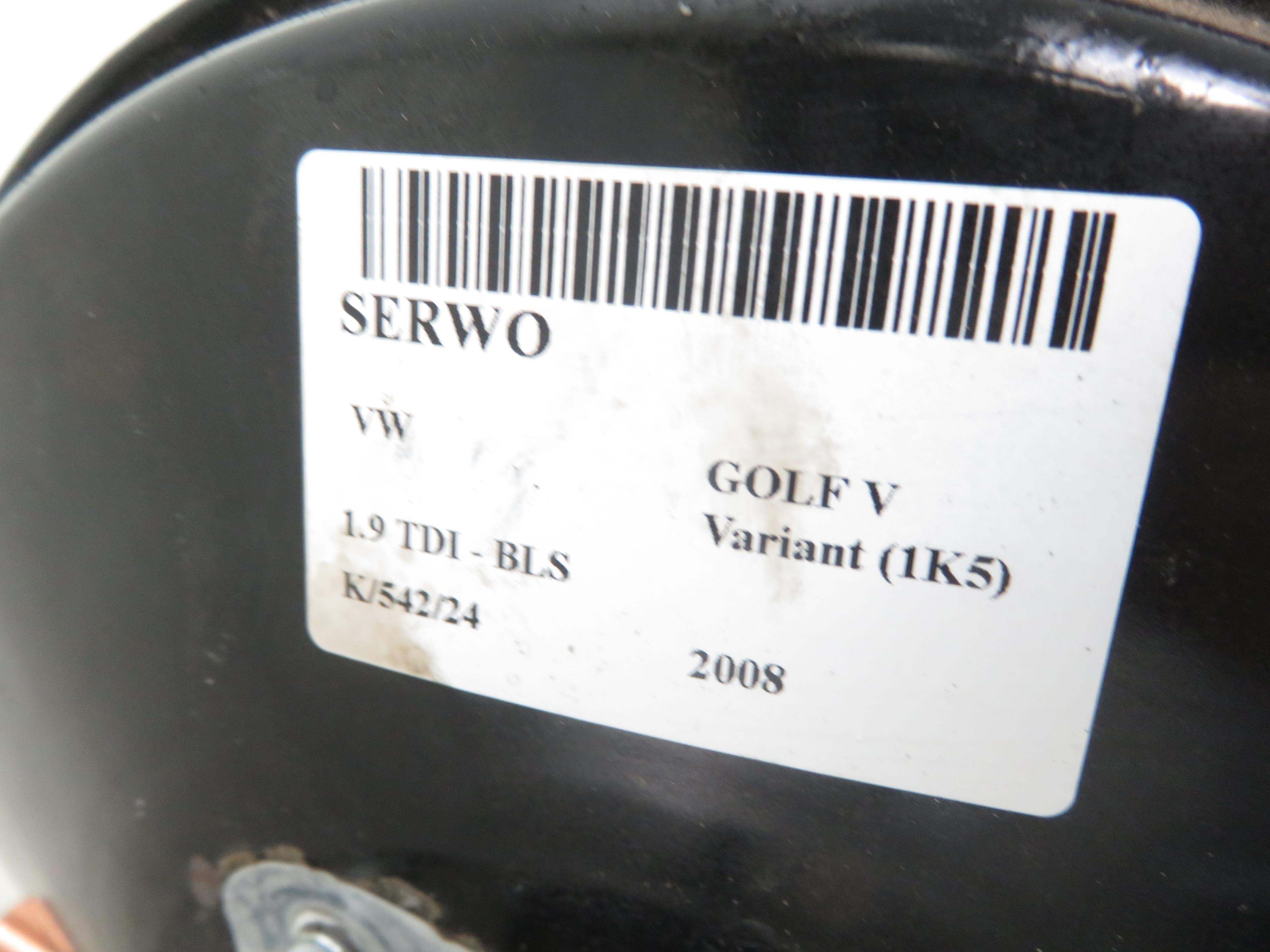 VOLKSWAGEN Golf 6 generation (2008-2015) Bremseservoforsterker 1K1614105AR 25249025