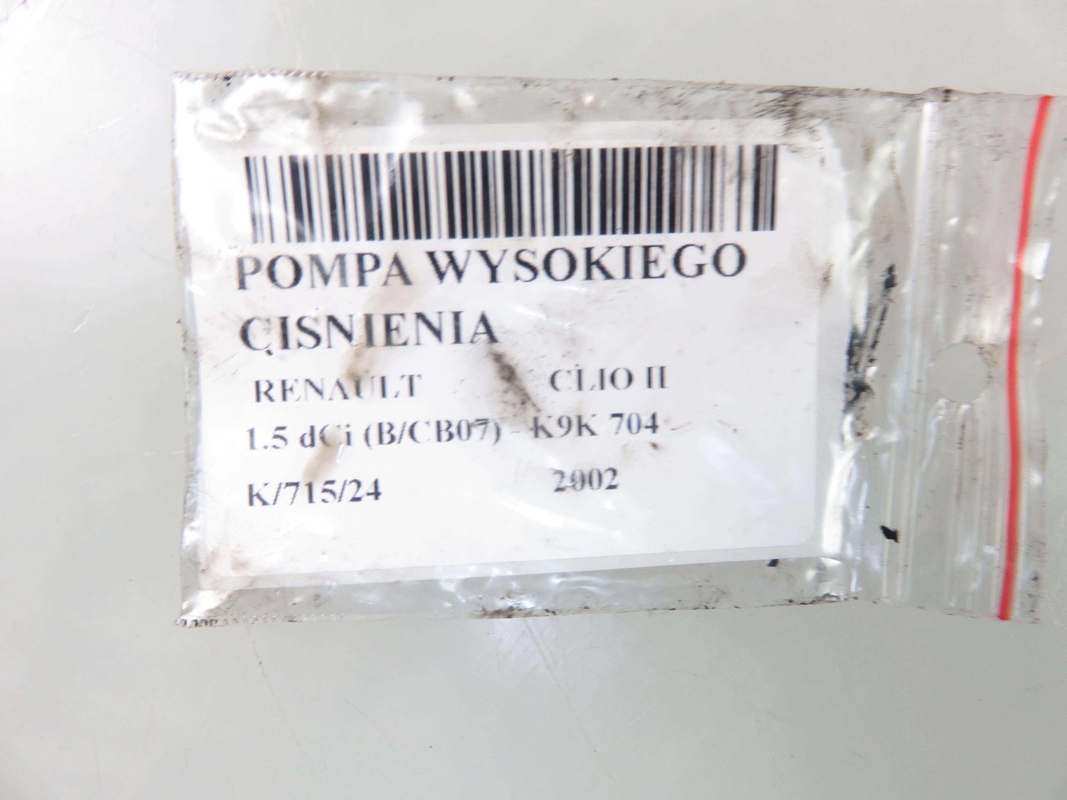 RENAULT Clio 2 generation (1998-2013) Magas nyomású üzemanyag-szivattyú 8200057225, 8200057346A, R9042A013A 25585908