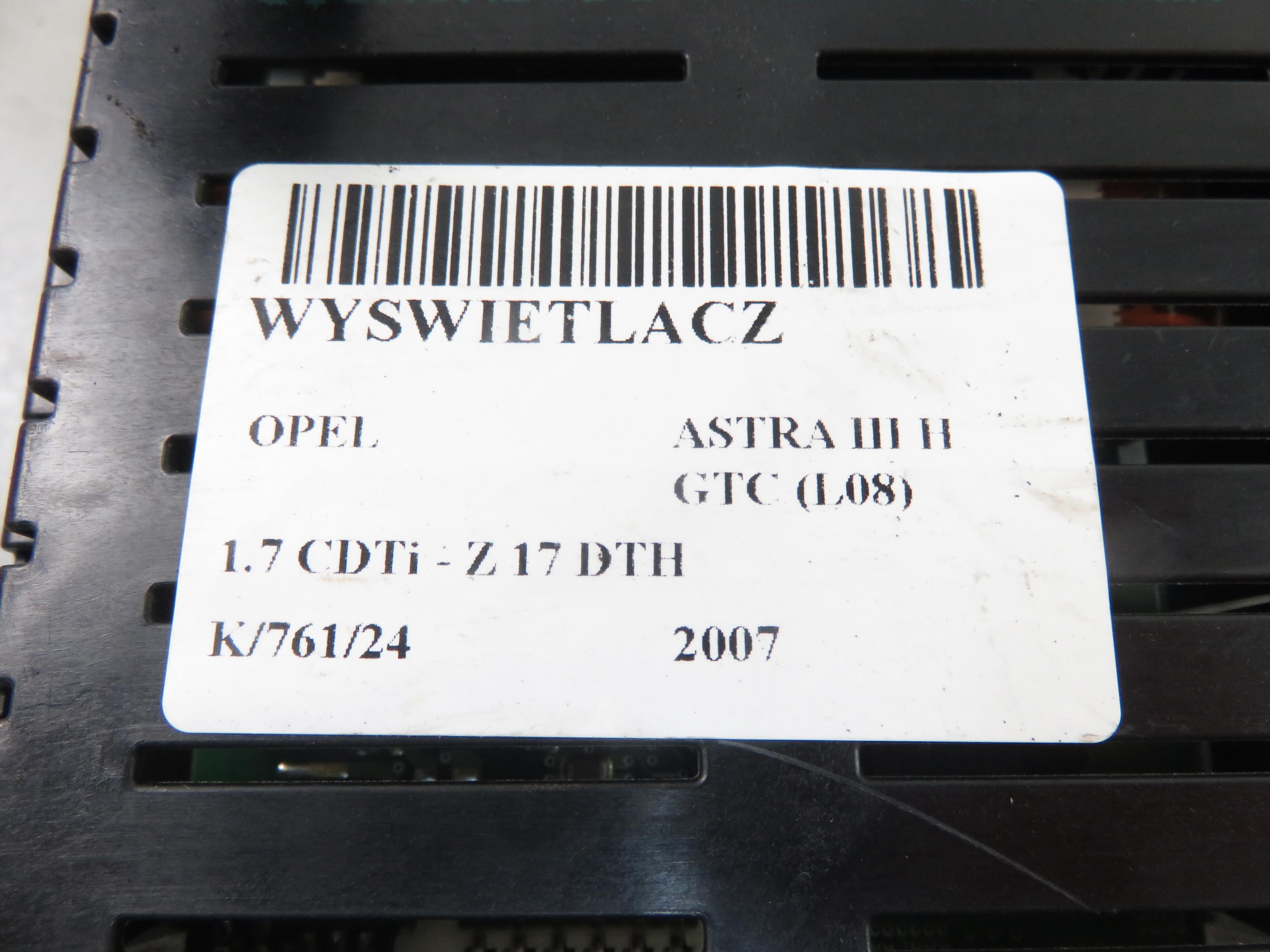 OPEL Astra H (2004-2014) Navigationsdisplay 13178570SE 25824492